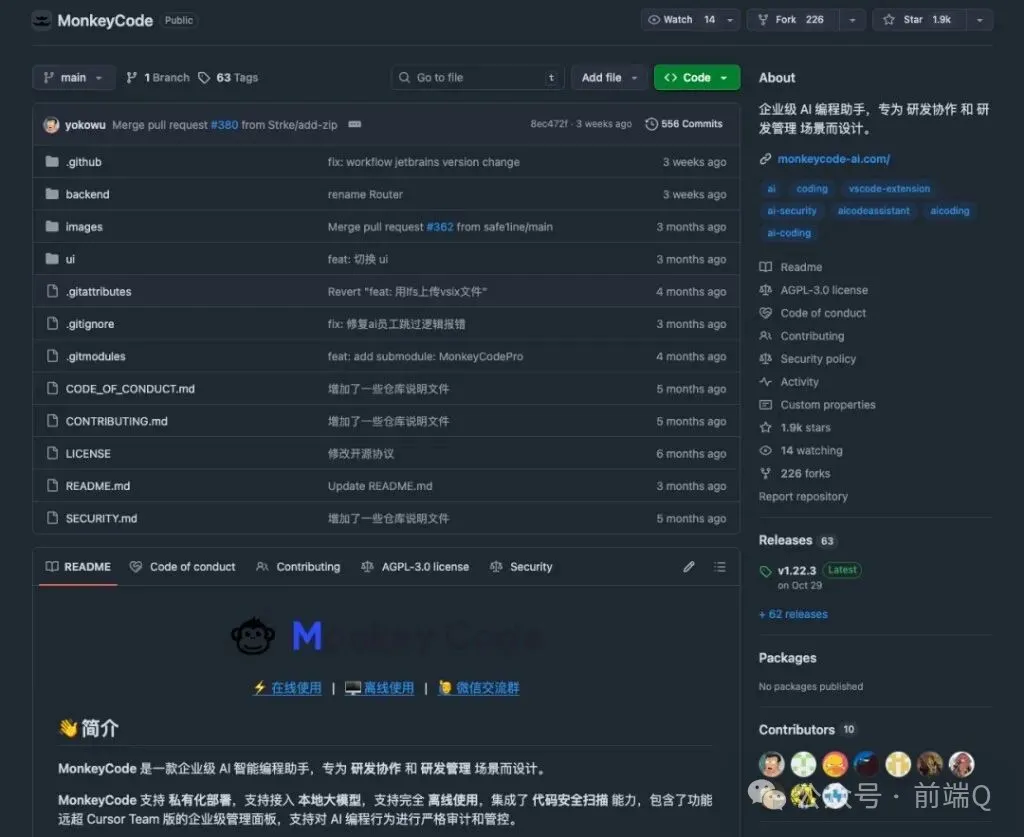 MonkeyCode GitHub